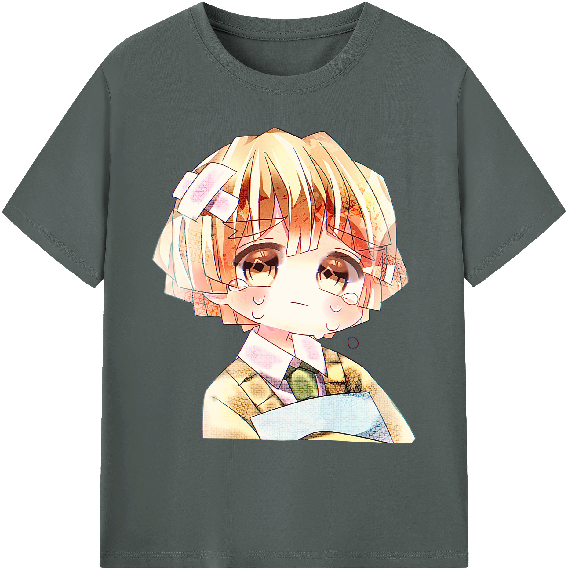 （画像用） 鬼滅の刃（きめつのやいば）我妻 善逸／あがつま ぜんいつ Agatsuma Zenitsu 綿100％ メンズ半袖Tシャツ｜肌触りやわらか＆通気性
